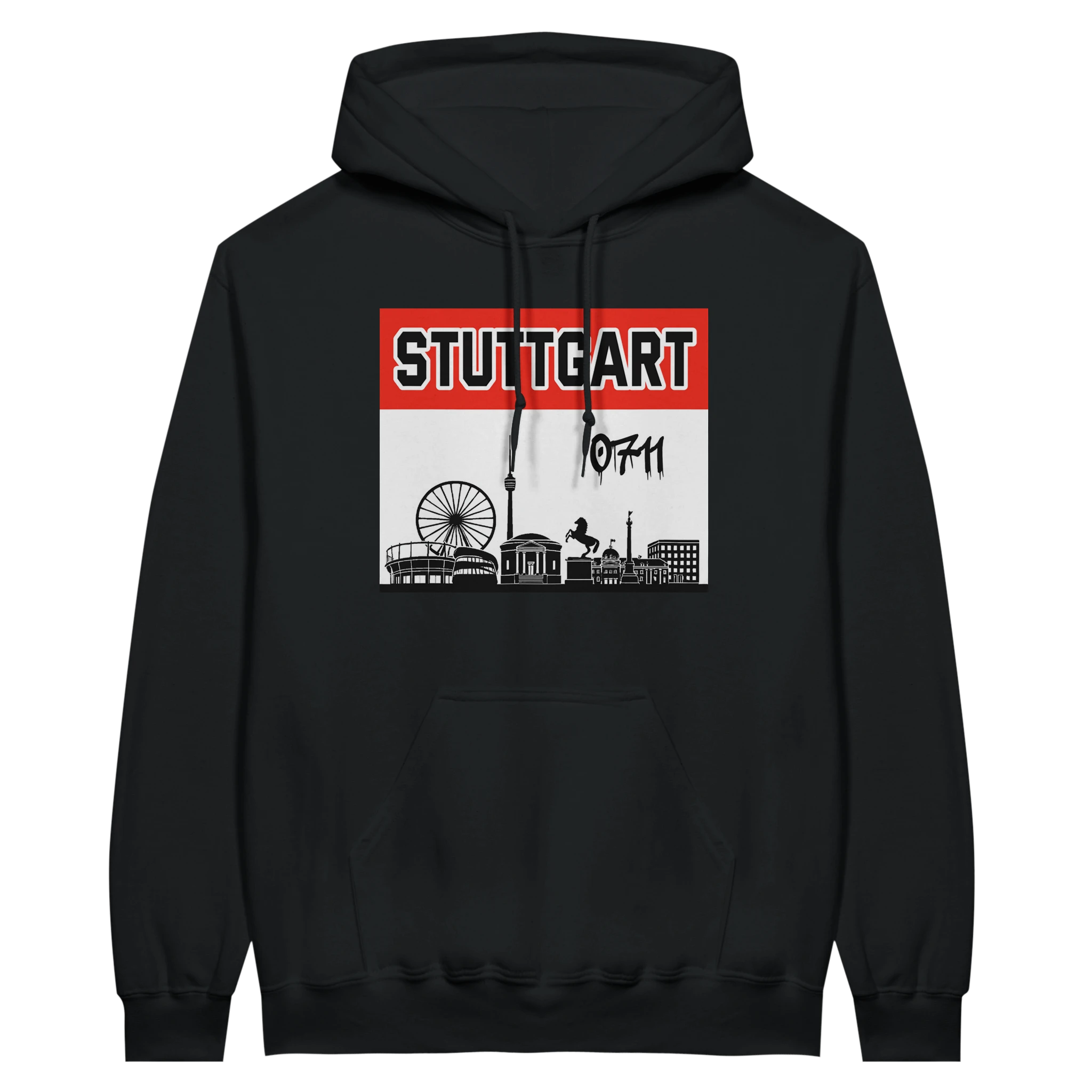 Stuttgart 0711 Skyline Hoodie black