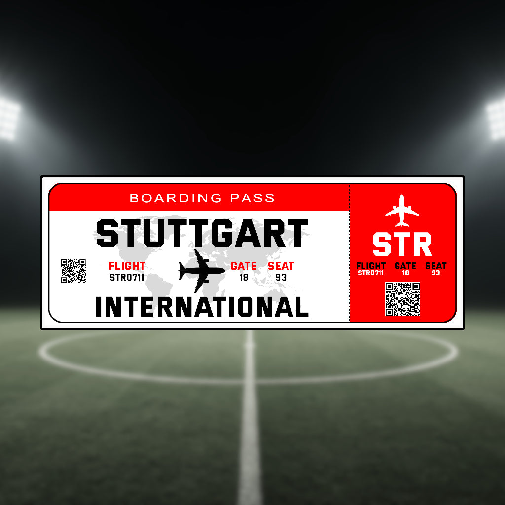 Stuttgart International Flugticket Sticker Aufkleber
