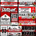 Stuttgart Sticker Aufkleber großes Set - Alle Motive